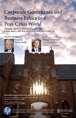 Corporate Governance and Business Ethics in a Post-Crisis World Poster