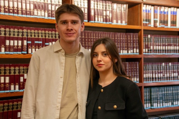 Ukrainian Students Nazar Dudchak and Ilona Pekar