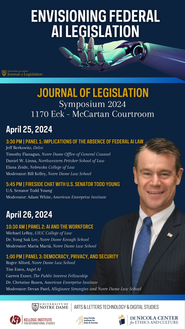 Notre Dame Law School Journal of Legislation 2024 Symposium flyer