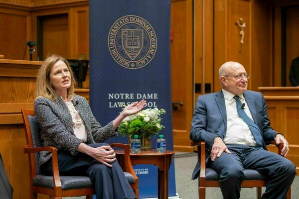 United States Supreme Court Justice Amy Coney Barrett And Israel Supreme Court Justice Alex Stein